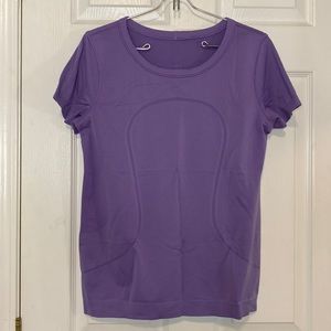 Lululemon Size 8 Relaxed Fit Purple Workout Shirt